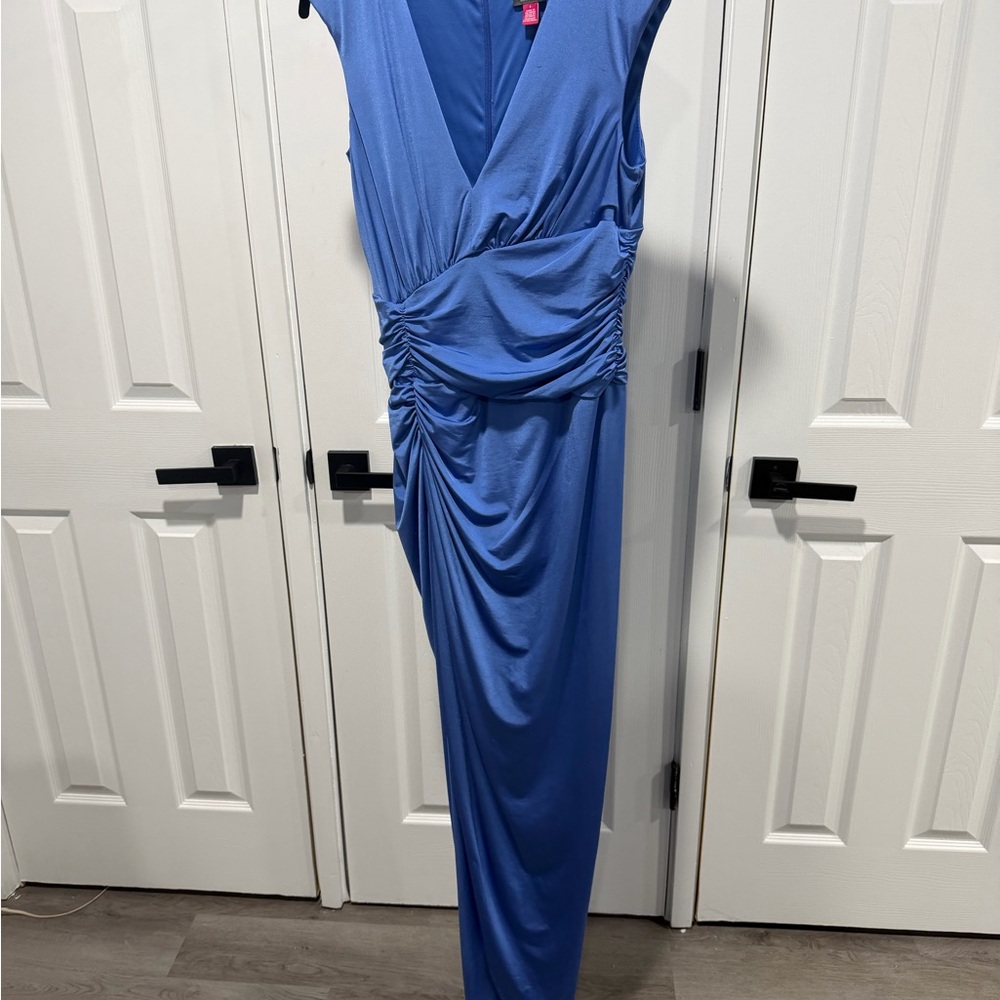 Elegant Blue Sleeveless Dress